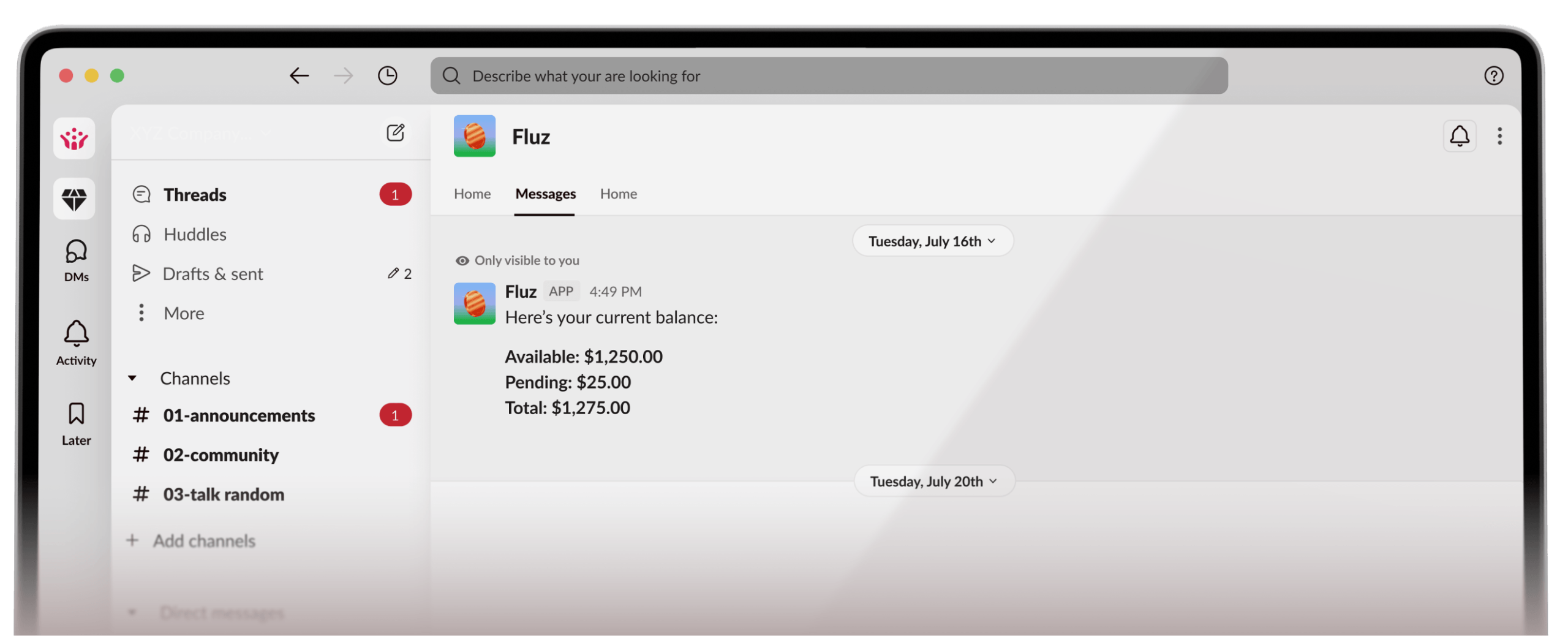slack ui spread